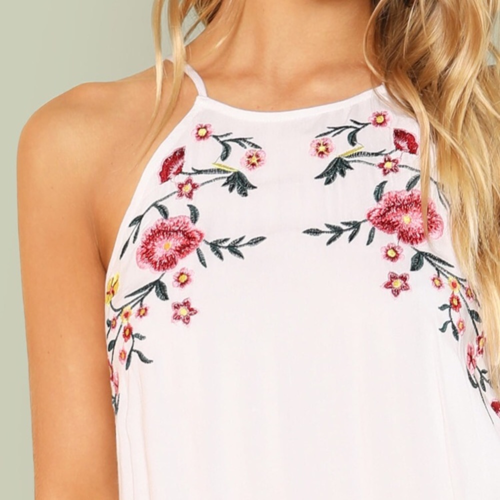 NWOT White embroidered summer dress - Picture 6 of 9